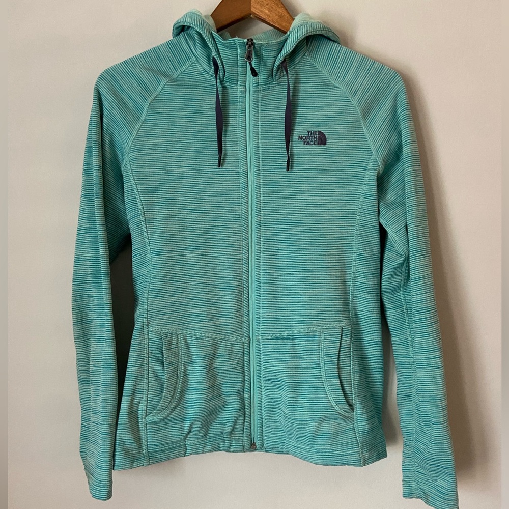 The North Face Zip Up Fleece Lined Hoodie Women’s size Medium Green